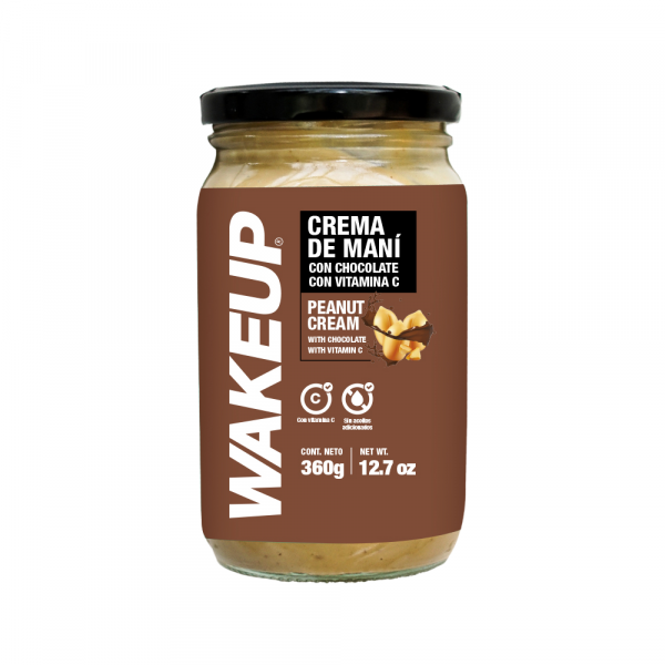 Crema de Mani Wake Up Chocolate x 360 gr