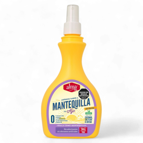 Imitación Mantequilla En Spray Sabor Ajo x300Gr Alma Food