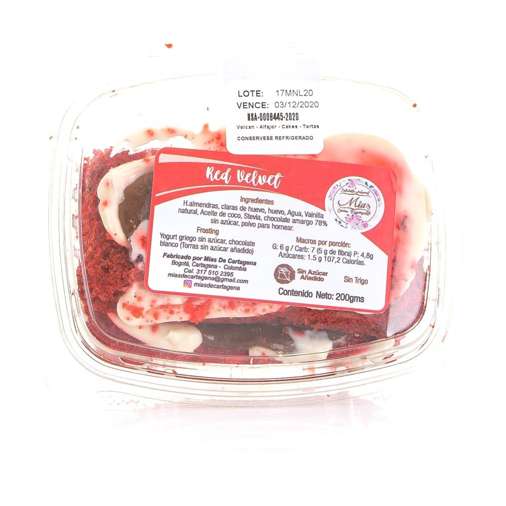 Cake De Almendras red velvet mias x 200 Gr