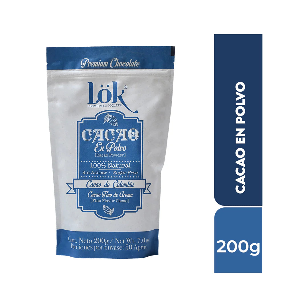 Cacao organico en Polvo Lok x 200 gr