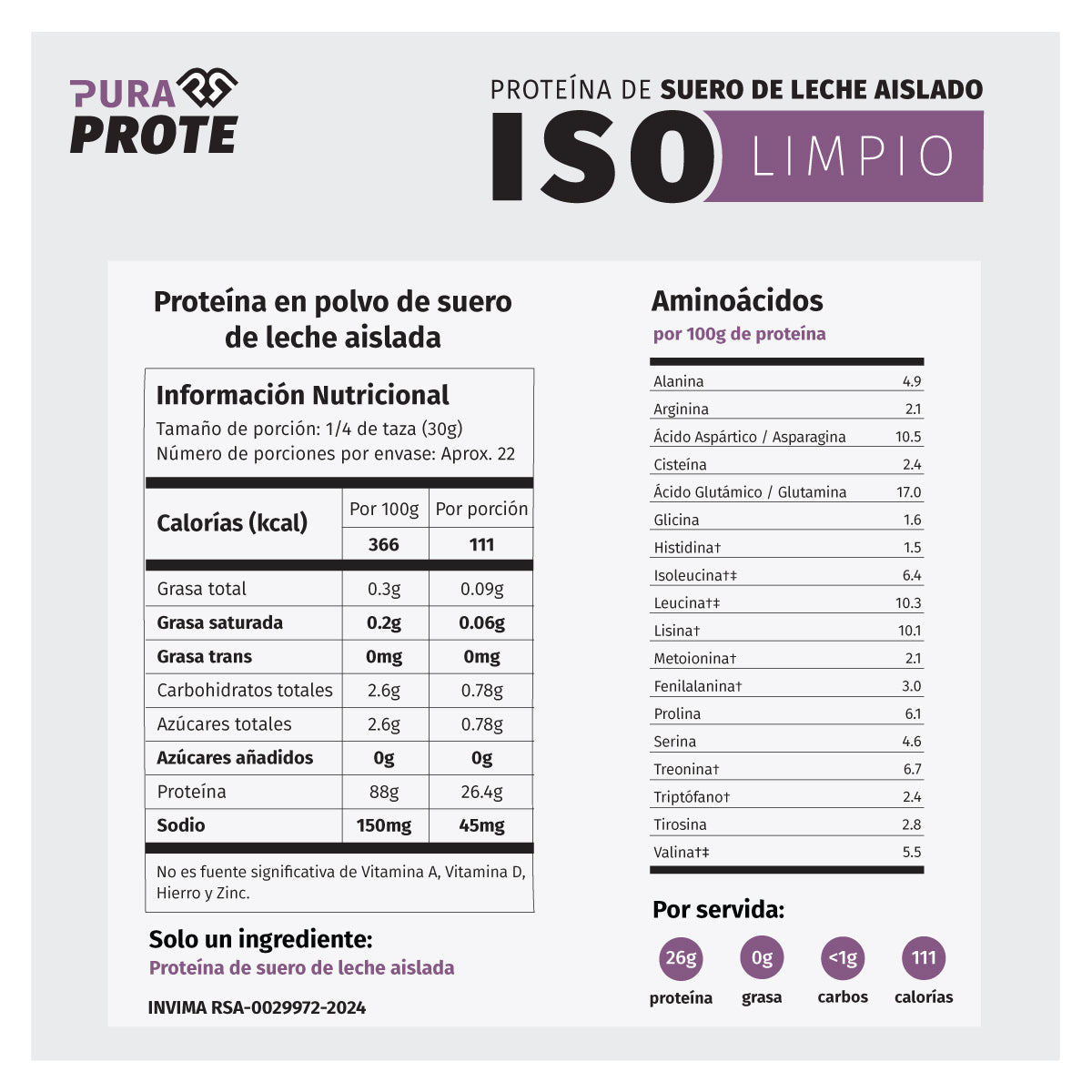 Proteína ISO Pura Prote