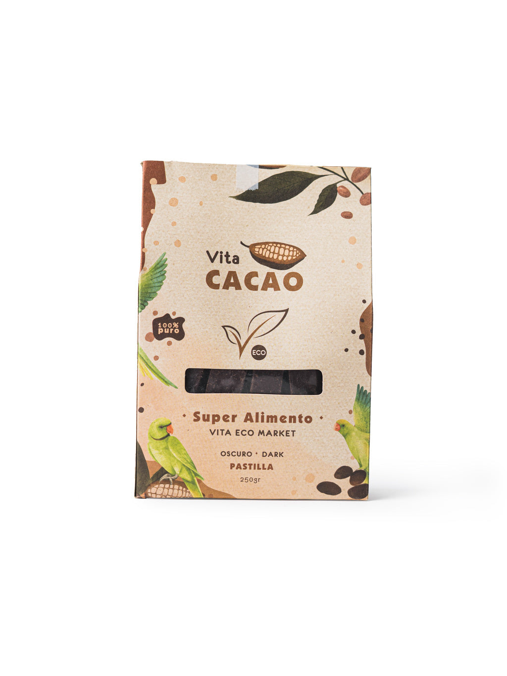 Cacao 100% Puro Vita Eco Pastilla x 250 gr