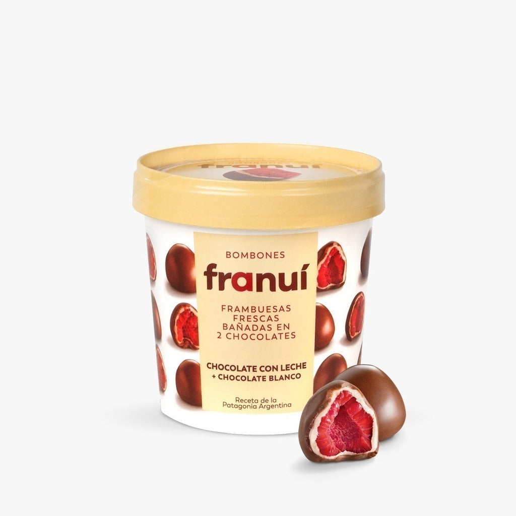 Frambuesas con Chocolate Blanco Franui x 150 gr
