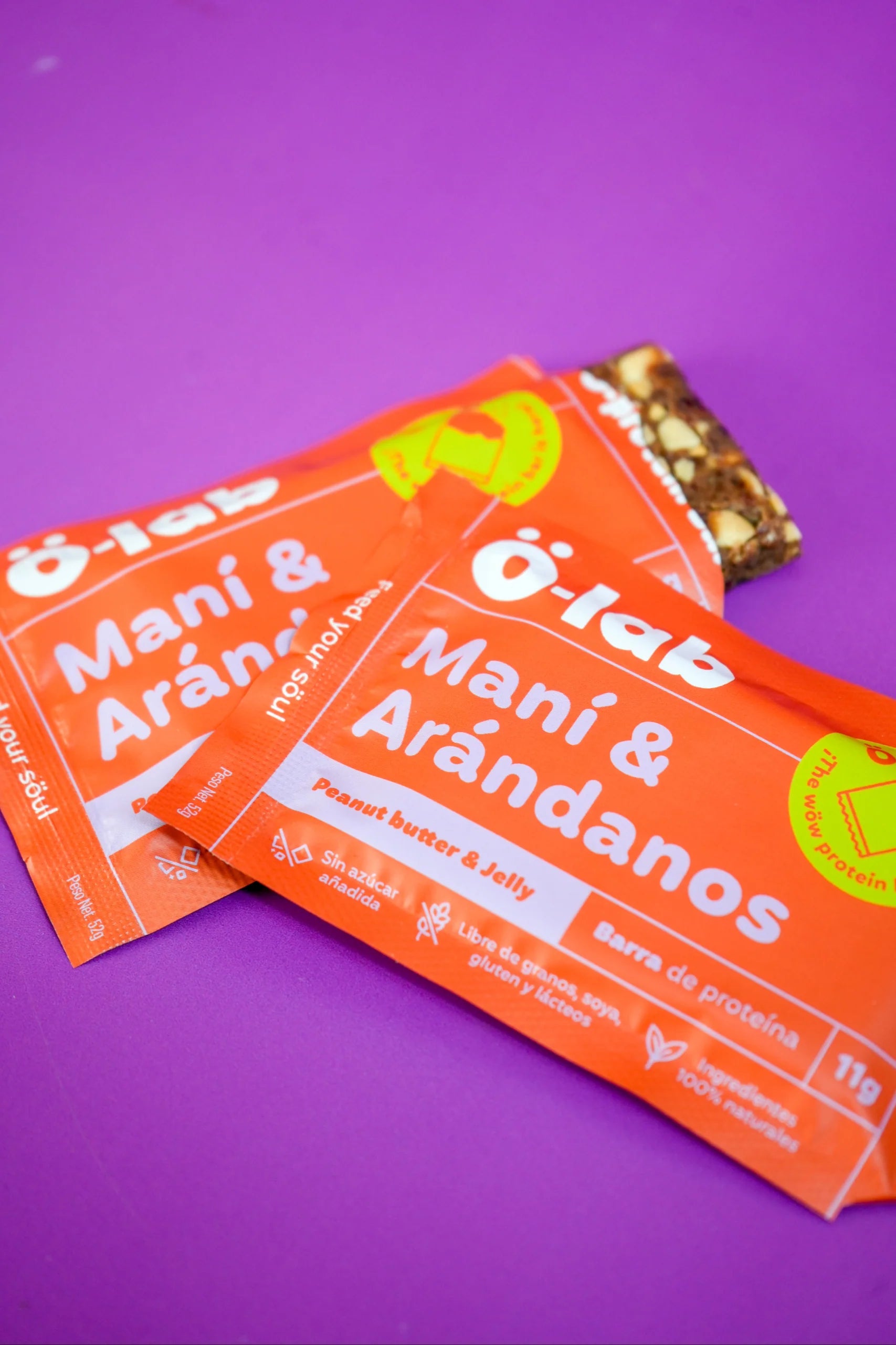 Barra de Proteína Mantequilla de Maní y Arándanos