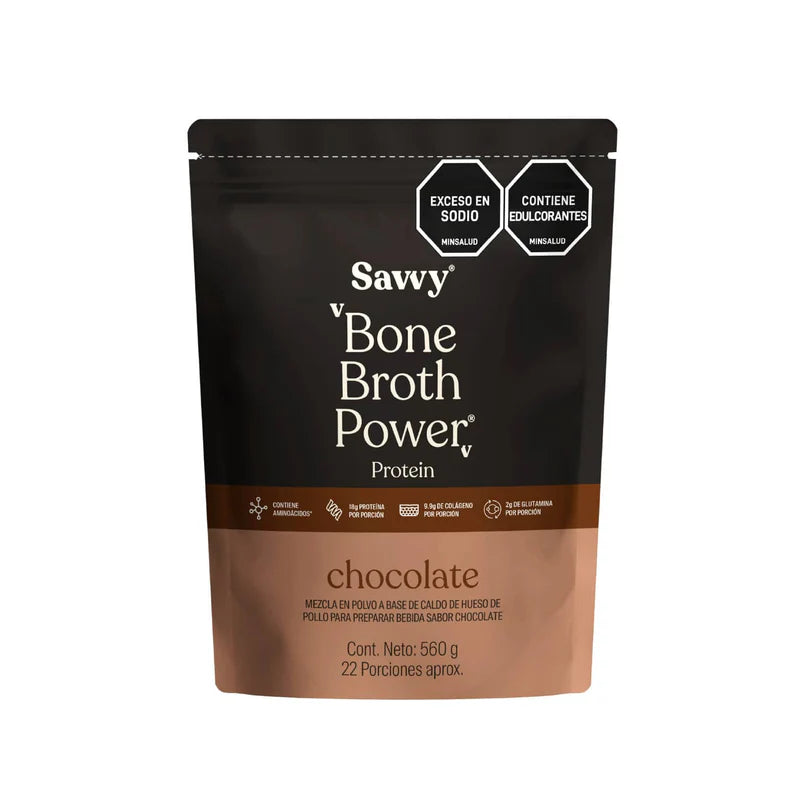 Caldo de Huesos de Chocolate Proteina Savvy x 560 gr