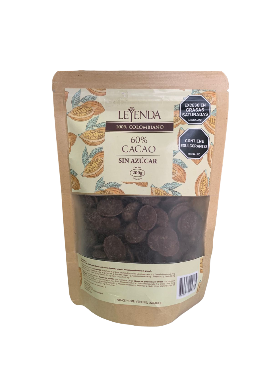 Moneditas de Cacao Leyenda x 200 gr